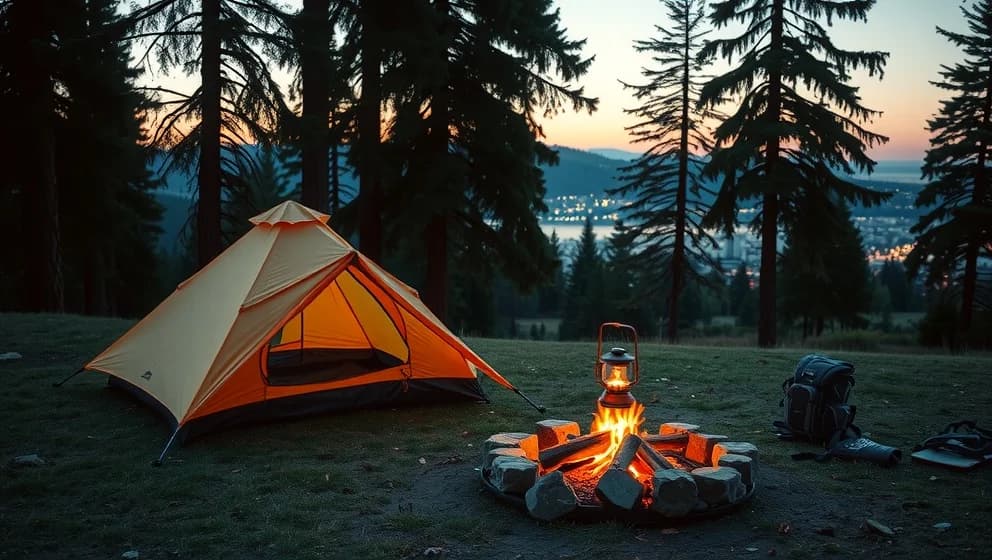 Camping i närheten av stora städer